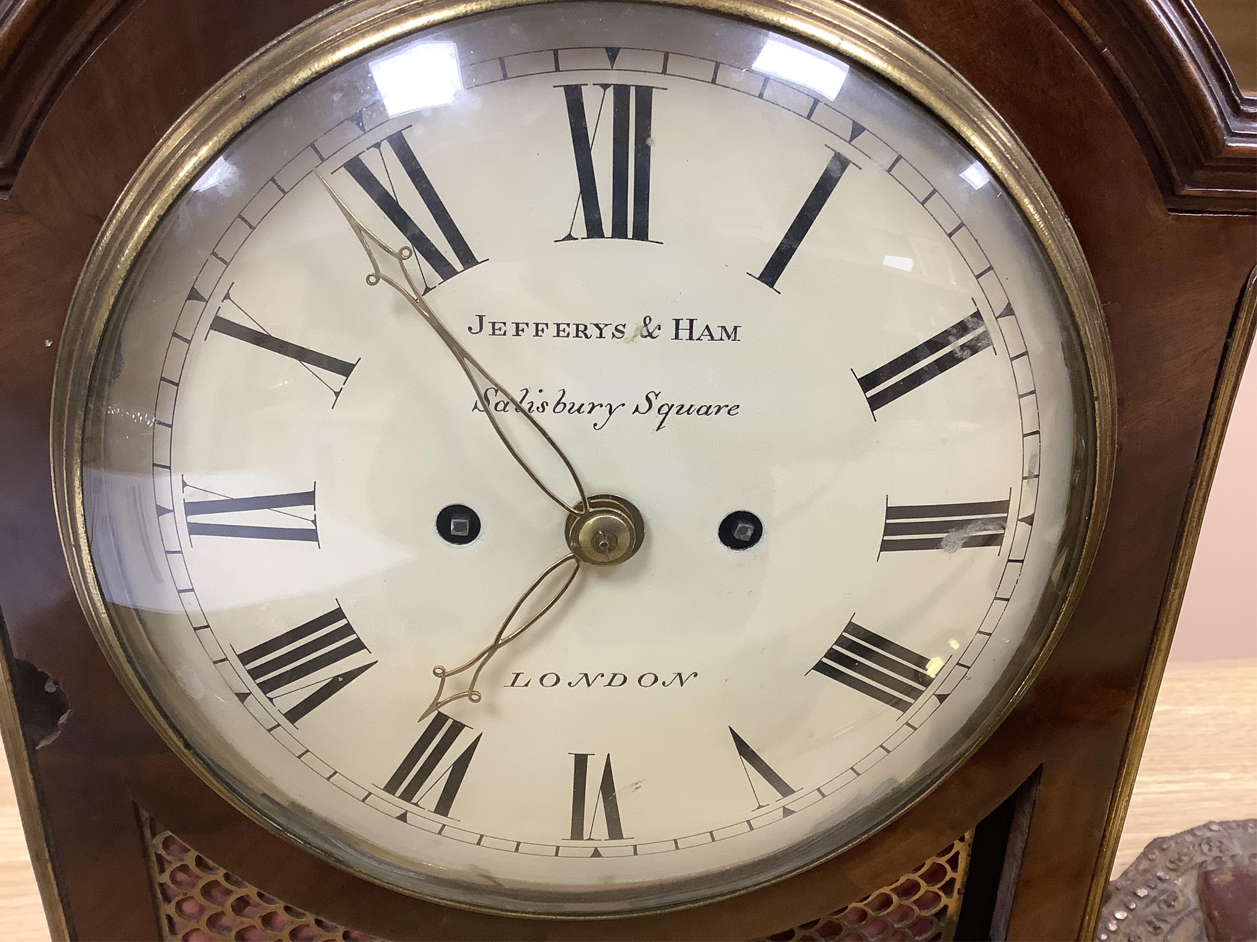 Jefferys & Ham, Salisbury Square, London. A George III eight day repeating bracket clock